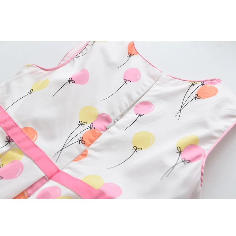 Girls Dresses Children's Clothing Leisure Sweet Bow Balloon Round Neck Sleeveless Princess Vest Dress | Детская одежда и обувь