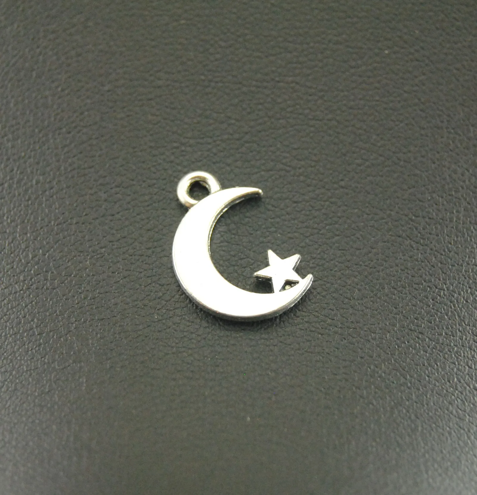 Подвеска серебряная в форме сердца 50 шт.|star charm|antique silvercharm diy |