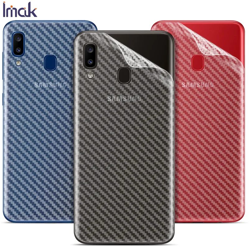 Imak ПВХ углеродное волокно шаблон пленка полное покрытие поверхности для Samsung Galaxy