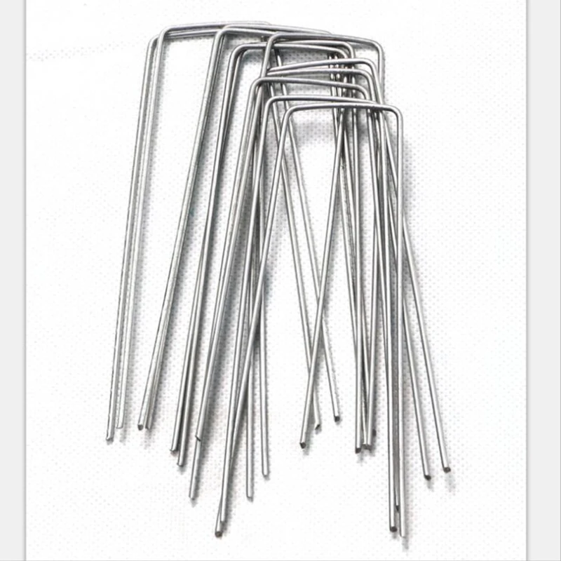 

Q1FD Anti-rust U-shaped 15/20cm Galvanised Ground Nail, Garden Anti-insect Net Nails for Insect/Weed Prevention