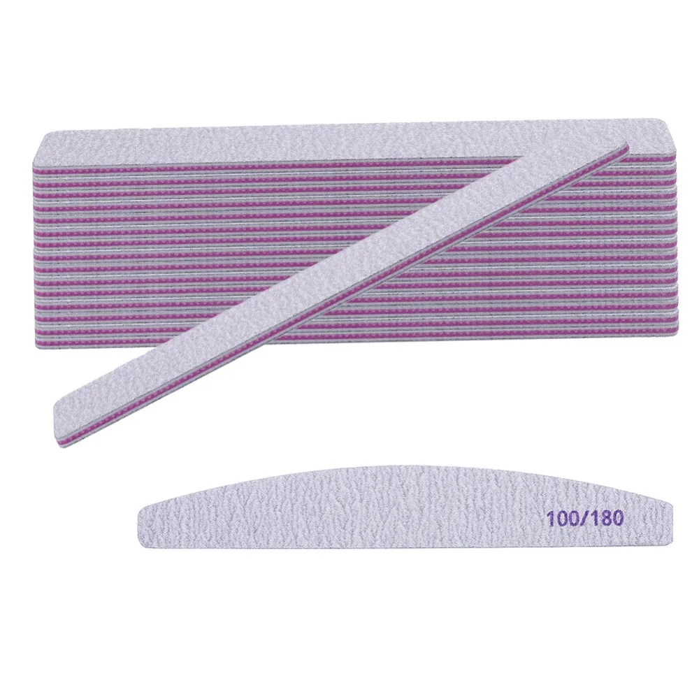 5 шт./лот Профессиональный 100/180 шлифовальный пилочка для ногтей буферная