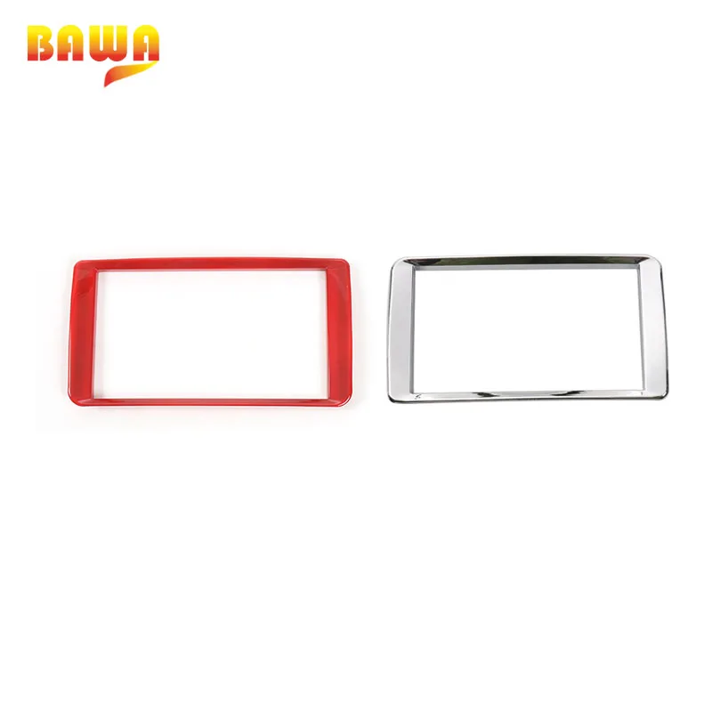 

BAWA Interior Mouldings ABS Dashboard Console GPS Navigation Frame Cover Red Stickers for Suzuki Jimny 2011-2017