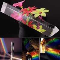triangular prism for photo rainbow lights optical prisms glass physics teaching refracted light spectrum students presents