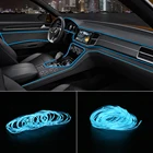 Декоративные светодиодный ные ленты для салона автомобиля, 1235 м, RGB светильник ка, неоновый рассеивающий свет, универсальные автомобильные аксессуары для автоприцепа, 12 В