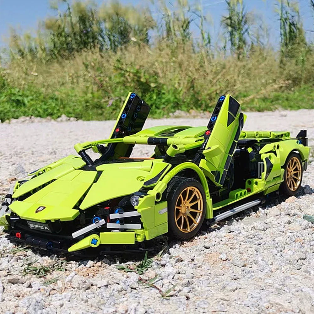 Креативный эксперт высокотехнологичный город Lamborghinis Sian FKP 37 1254 шт. 488 GTE RSR SUV Moc