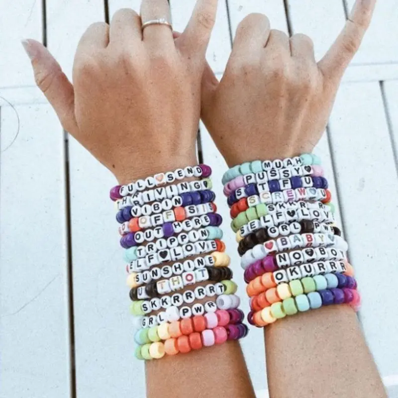 

Acrylic Beads Set Children Toys Accessories Girls Mix Color Spacer Beads Kids DIY Bracelet Jewelry Making