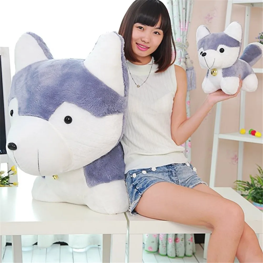 melhor Fancytrader 35 Big Big Grande Pelúcia Husky Brinquedo Animal De Pelúcia Husky Cão Boneca Bonito Abraçando Travesseiro Presente Do Miúdo Casa Deco Xmas Mas Presente 90cm