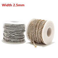 stainless steel gold shiny nail rhinestone chain closesparse chain ornament nail art decorations diy jewelry making accessories