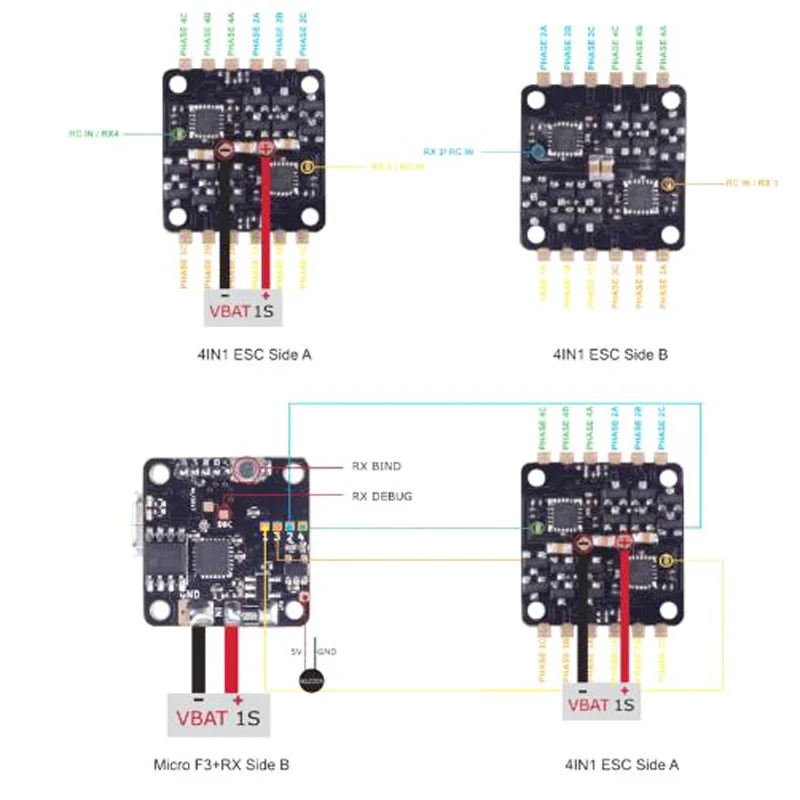 

1PCS Super Small Teenypro 6A 4 in 1 Blheli_s Brushless ESC 1S Power Supply For FPV Racing RC Drone Quadcopter Spare Toys Parts