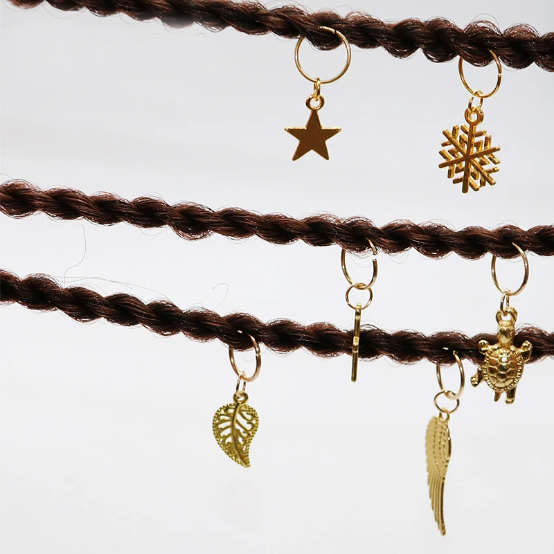 5 8 штук металлическая африканских волос кольца Бусины манжеты трубки подвески