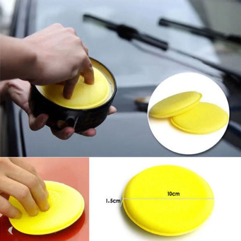 

24 X Yellow Car Wax Polish Applicator Pad Soft Foam Sponge Pads Universal Useful