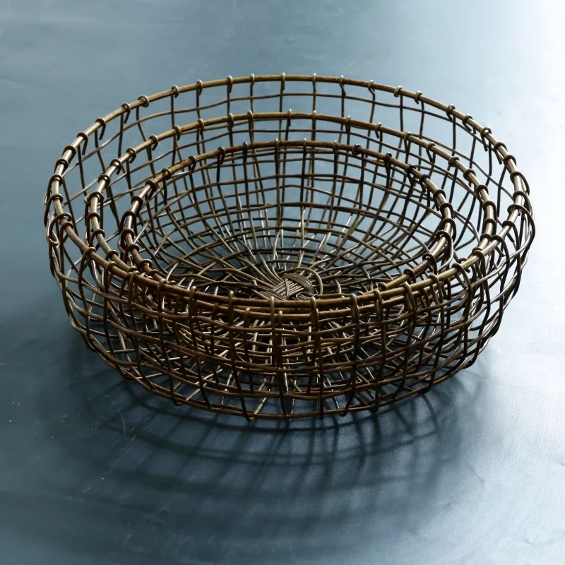 

Egg Holder Chicken Wire Egg Basket Vegetable Fruit Basket Collection Hen Oraments Decoration Kitchen Storage Bowl Container