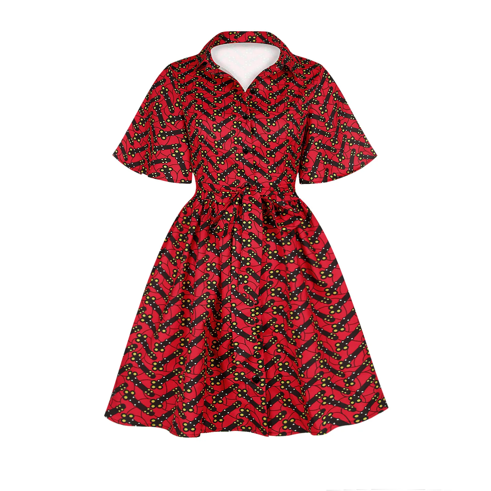 

Polyester African Dresses For Women Spring Summer Midi Dress Ladies 2021 African Elegant Dashiki Print Robe Africa Clothing