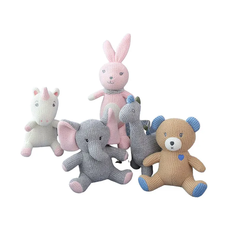 Новые креативные игрушки Вязаная Шерстяная кукла единорог детский