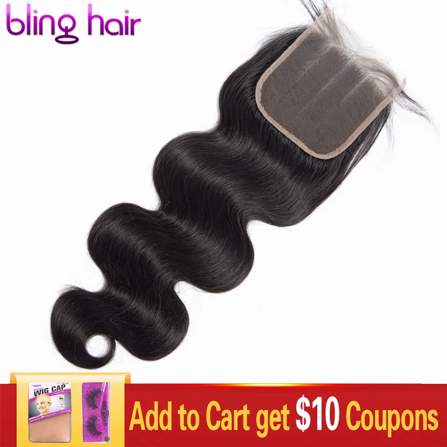 

Bling Hair 5x5 Lace Closure Brazilian Body Wave Human Hair Closure Free Part 100% Remy Hair Swiss Lace Closure Natural Color