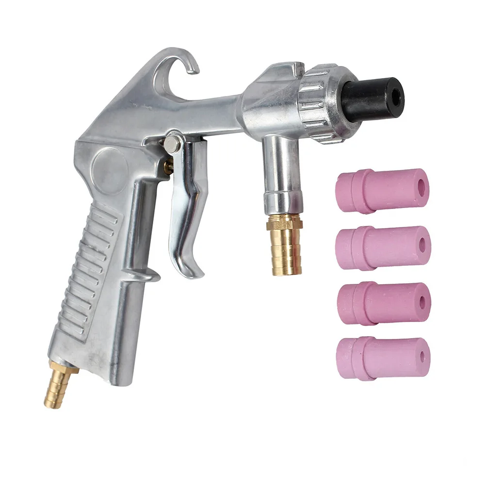 Alloy Steel Sandblasting Gun Sandblaster Feed Blast Air Siphon Sand Blasting Abrasive Tool Ceramic Nozzles Tips Kit Sprayer |