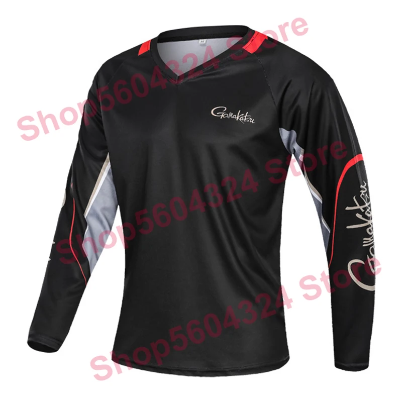 

NNew Gamakatsu Fishing Clothing Long Sleeve Camping Hiking T Shirt Anti UV Fishing Clothes Quick Drying Jerseys