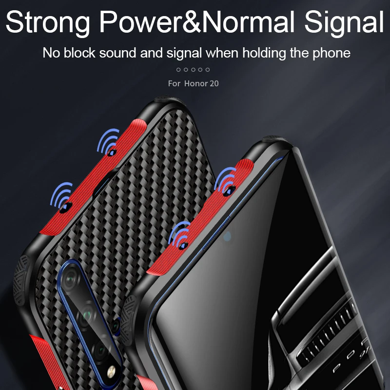 for Huawei Honor 20 Pro Honor20 Case Metal Frame Bumper Aluminum Alloy Protection Cover Military-Grade Armor Carbon Fiber |