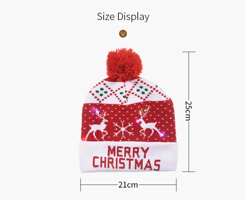 

2020 HOT Designs LED Christmas Hats Beanie Sweater Christmas Santa Hat Light Up Knitted Hat For Kid Adult For Christmas Party