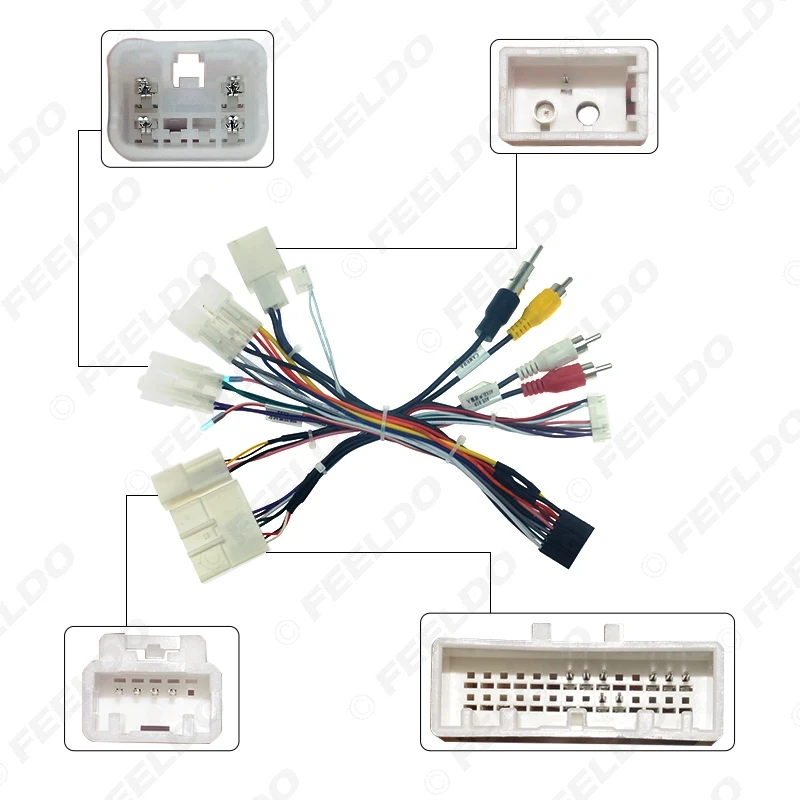 Автомобильный аудиоадаптер FEELDO 16PIN Android жгут проводов с can шиной для Subaru XV/Crosstrek(2017