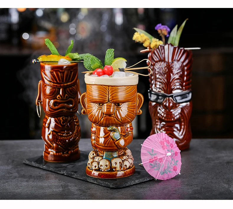 Maori Chief Tiki кружка для коктейля чашка пивная винная Кружка Керамическая Tiki кружки художественные ремесла креативные Гавайские кружки
