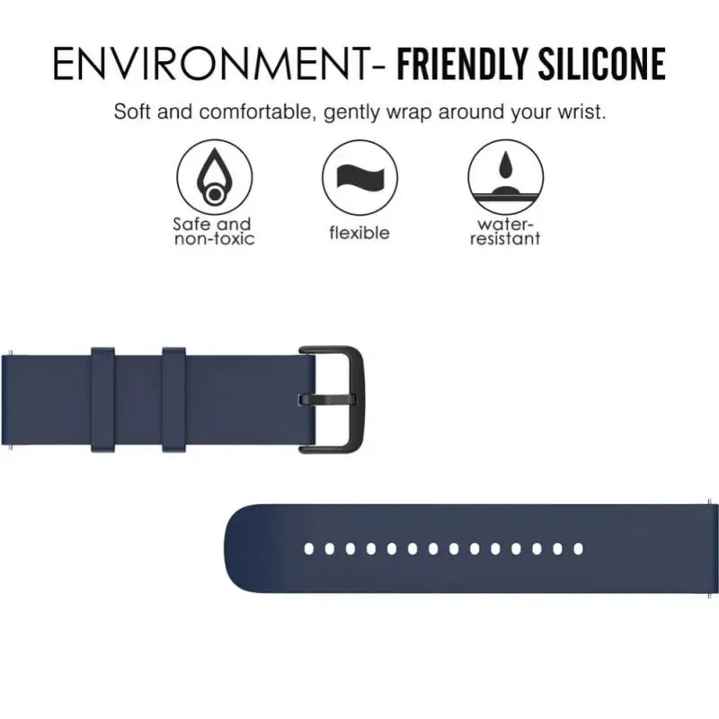 Ремешок силиконовый для смарт-часов Huami Amazfit GTS 2 быстросъемный Браслет Для Xiaomi Mini 1