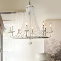 multiple heads vintage ceiling chandelier for bedroom living shops office room loft apartment e14 antique white pendant lamp