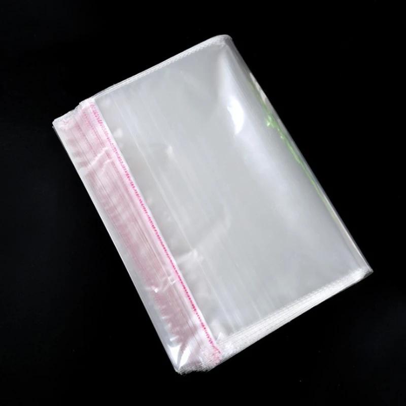 

100pcs Transparent Gift Bags DIY Candy Biscuit Cookie Packing Bags Self Adhesive Sealing Bakery Food Bag Kitchen Organizer