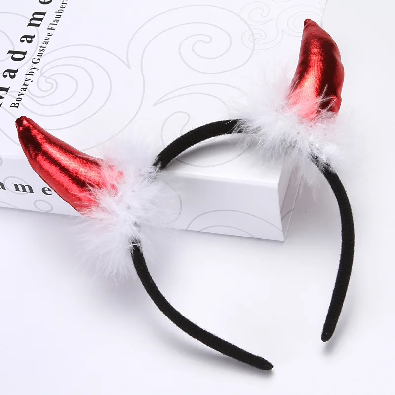 Хэллоуин дьявольская повязка на голову Дьявол Рога косплей костюм взрослые
