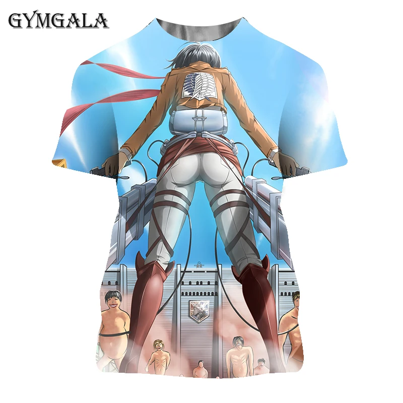 

Attack on Titan t shirt anime plus size tops tees summer tops mens short sleeve tshirt cartoon streetwear t-shirt boys clothes