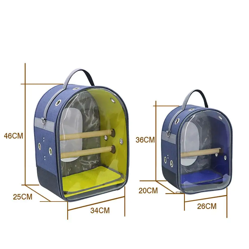 

Bird Parrot Carrier Backpack Travel Bird Cage Breathable With Standing Perch For Budgie Parrot Lovebird