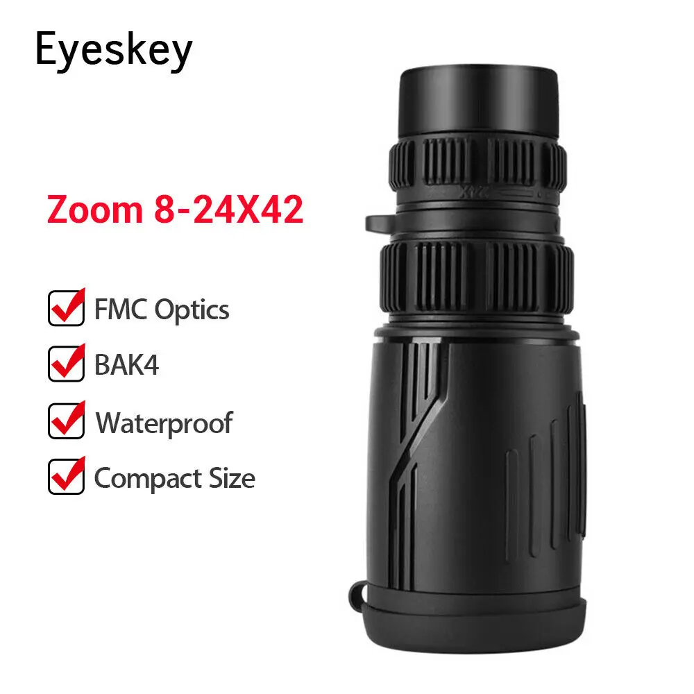 Eyeskey 8 24x42 зум бинокль телескоп HD прицел FMC оптика + смартфон Capturer адаптер