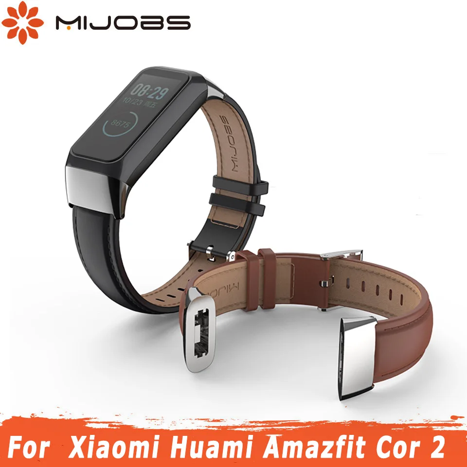 Mijobs кожаный ремешок для Huami Amazfit Cor 2 смарт-браслет Миланский ремешок для браслета Amazfit Cor 2 смарт-браслет
