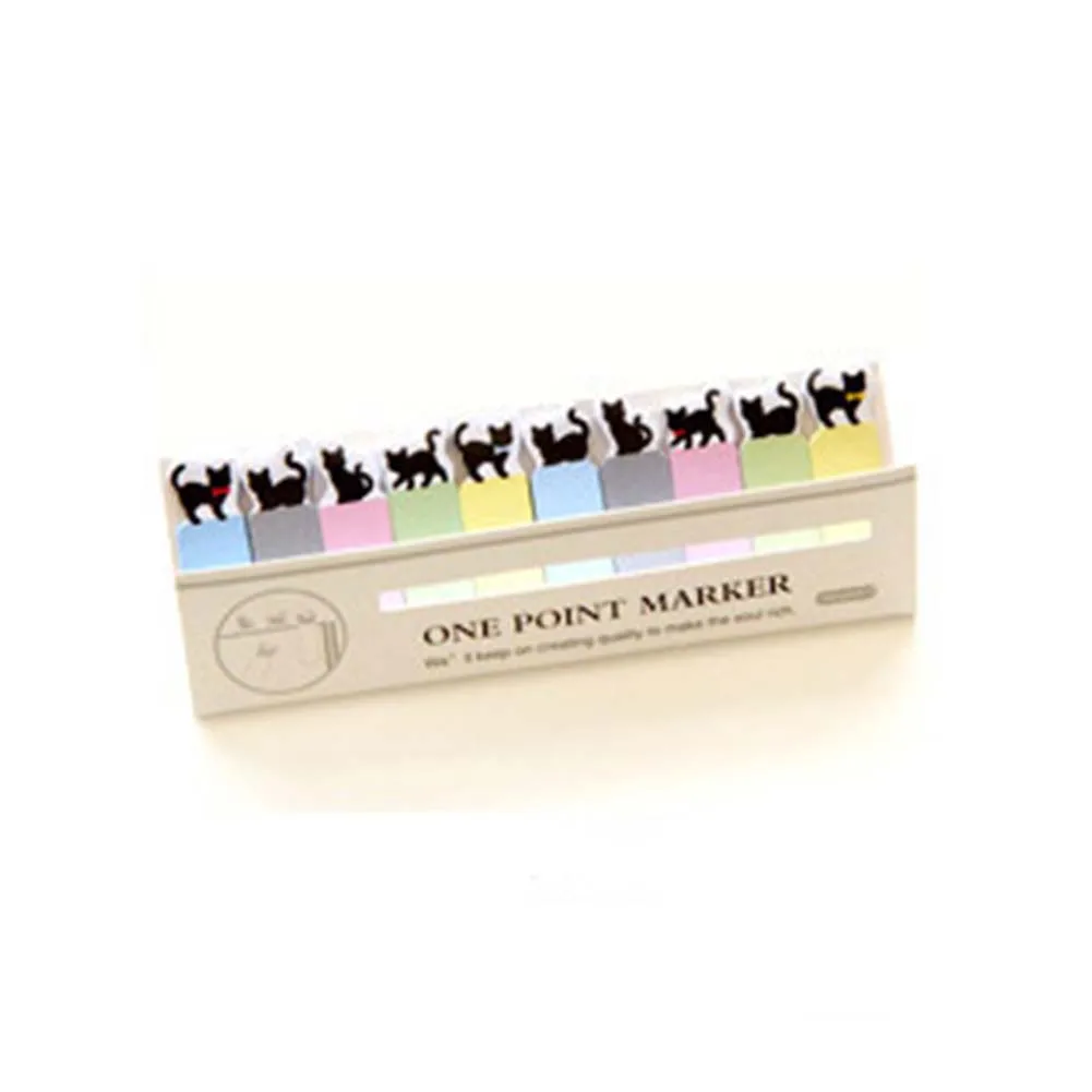 Милые 2D кошки сидят в строках блокнот бумажный знак школьный офис Канцтовары mark