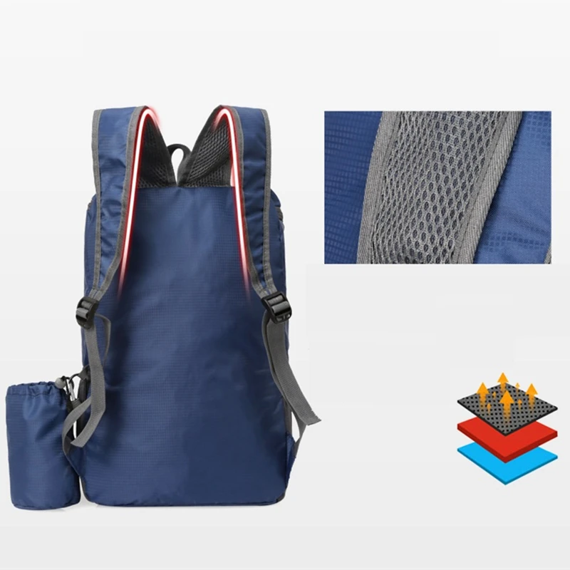 Folding Climbing Shoulder Backpack Ultra Light Portable Outdoor Sport Camping Hiking Waterproof Mountaineering Skin Bags For Men