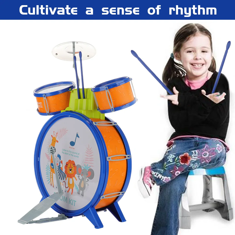 Детский Музыкальный барабан игрушки 2 барабана имитация джазового набор с
