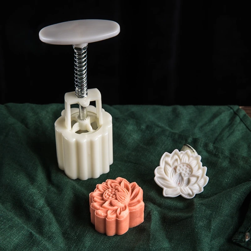 Пластиковые лунный пряник пресс форм 125/150g 3D лотоса штамп для печенья Форма