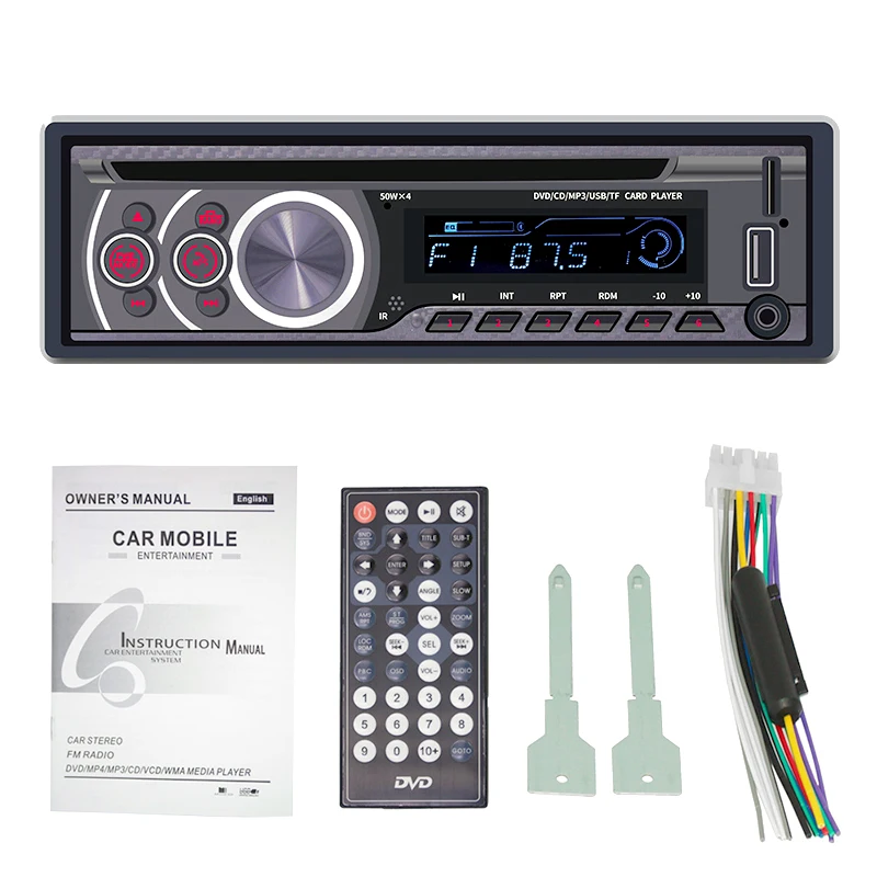 Автомагнитола ISINBOX 1 Din Автомобильный MP3-плеер Bluetooth CD VCD DVD AUX USB FM головное