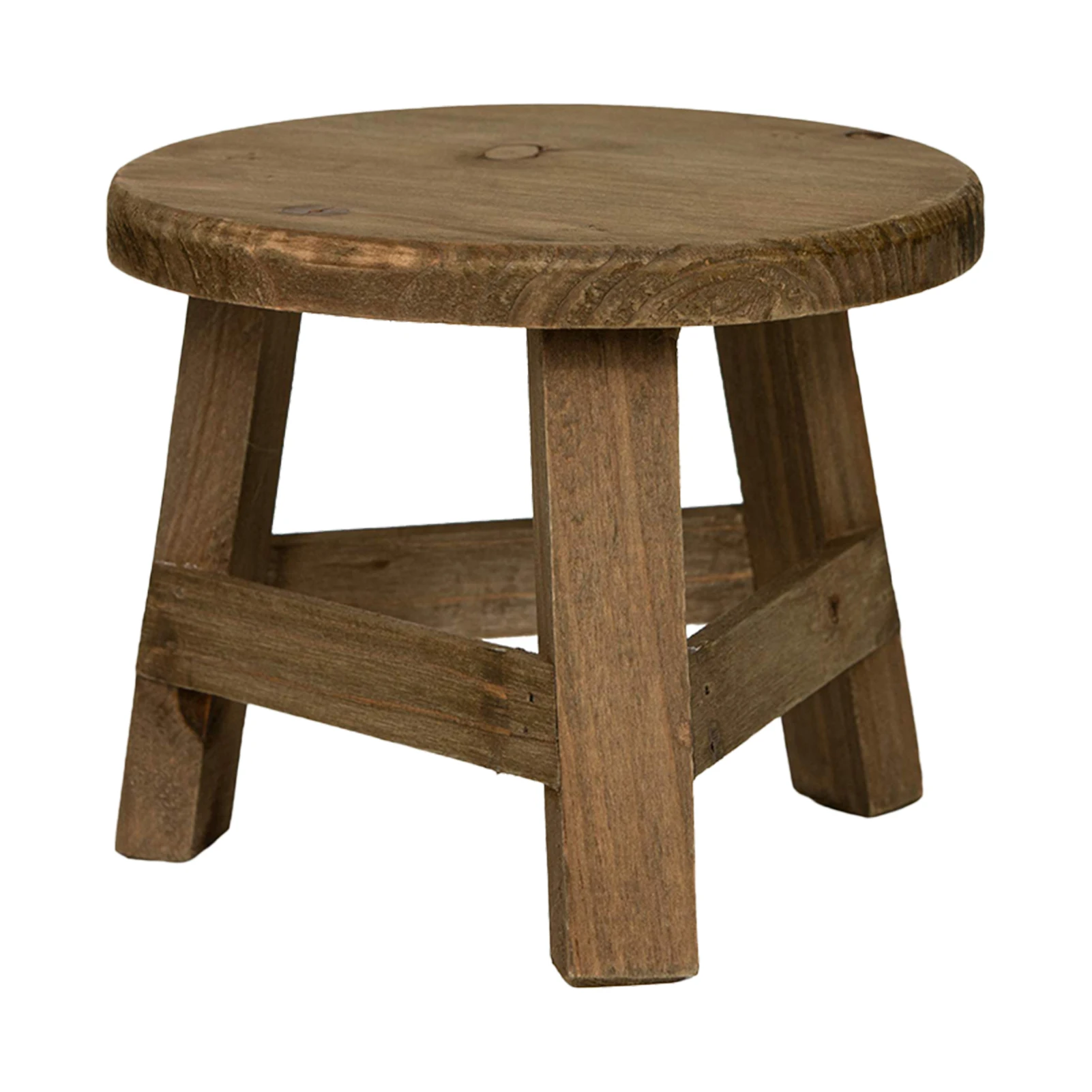 Durable Bonsai Home Decor High Stool Entryway Indoor Round Floor For Lounge Display Outdoor Modern Plants Stand Wooden