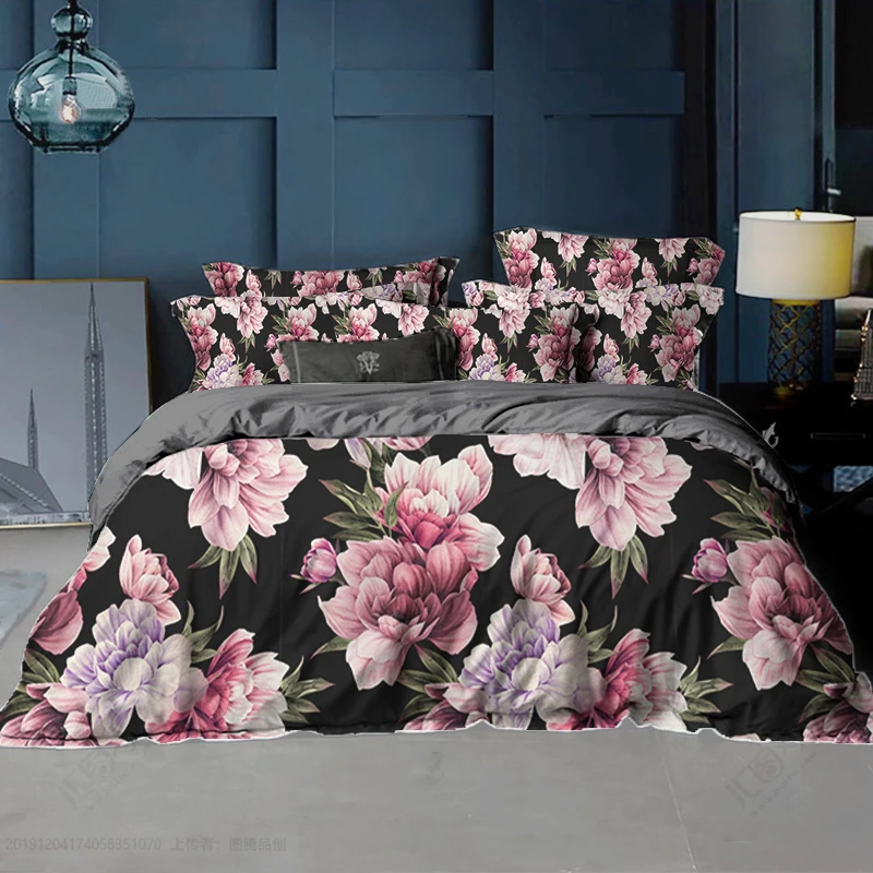 blossom peonies duvet cover 220x240 home textiles 3d bedding sets 23pcs flower printed quilt covers set bedroom comforter cover free global shipping