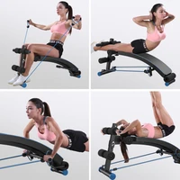 multifunction sit up bench with headrest pulling rope exerciser trainer steel frame ab abdominal fitness bench indoor equipment