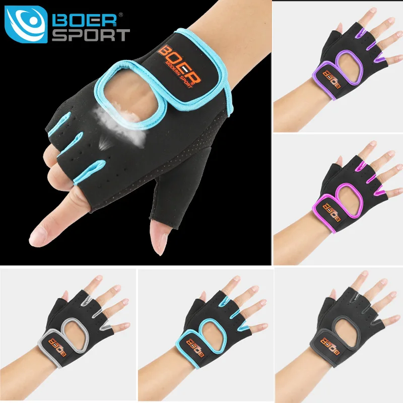 1 пара женские/мужские Противоскользящие перчатки для поднятия веса дышащие