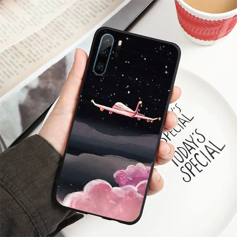 

space Travel plane Phone Case For Huawei P40 P20 P30 lite Pro P Smart 2019 Mate 40 20 10 Lite Pro Nova 5t