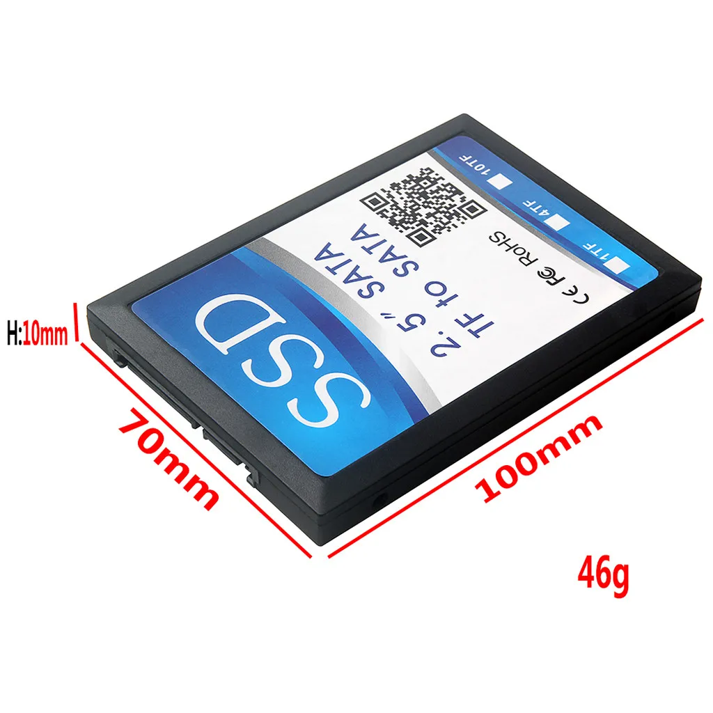 Новинка 4 Micro SD TF карты до 22pin SATA адаптер 2 5 "Корпус для жесткого диска с RAID 0 Multi на