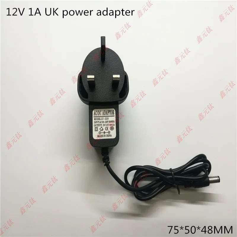 12V 1A светодиодный адаптер питания 12W трансформаторы UK US EU AU черный пластиковый чехол источник питания AC/DC110-240V до 12V адаптер
