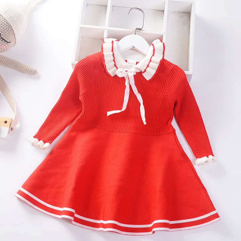 Платье-свитер для девочек Новинка 2019 года сезон осень-зима детская одежда |