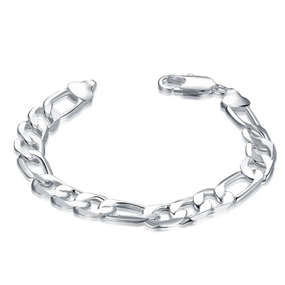 

1pcs Fashion Trendy Simple Jewelry Chic Silver Color Plated Bracelet Charm Bracelet For Women Unisex Wrist Jewelry Gifts