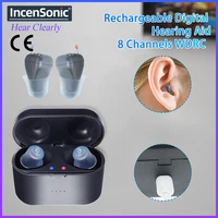 mini rechargeable hearing aid digital 8 channels sr81 5 colours hearing aids adjustable sound amplifier portable deaf elderly