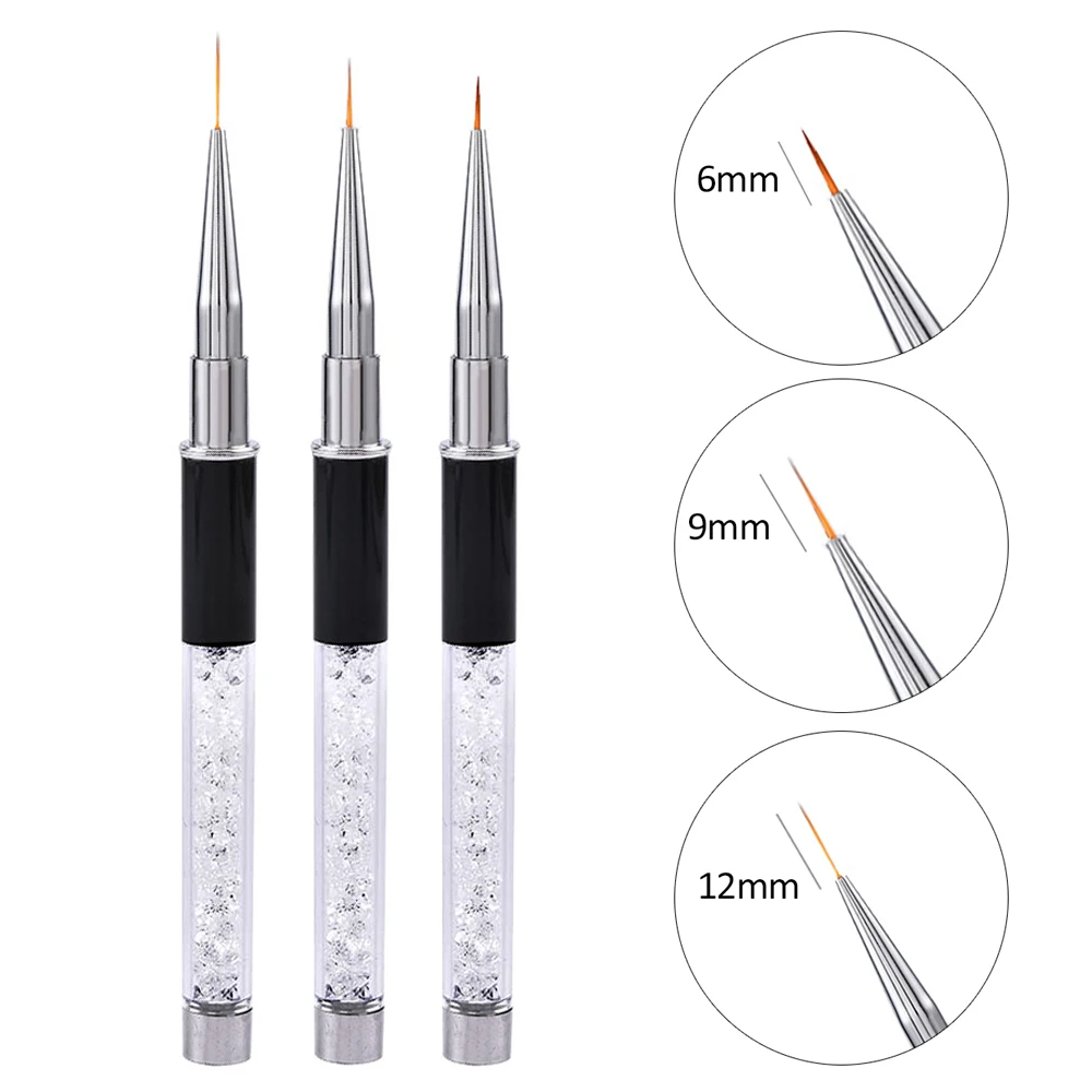 15 Pcs Nail Art Design Brush Set Crystal Diamond Rod Line Carving Drawing Pen Phototherapy UV Gel Painting Brushes Manicure Tool | Красота и