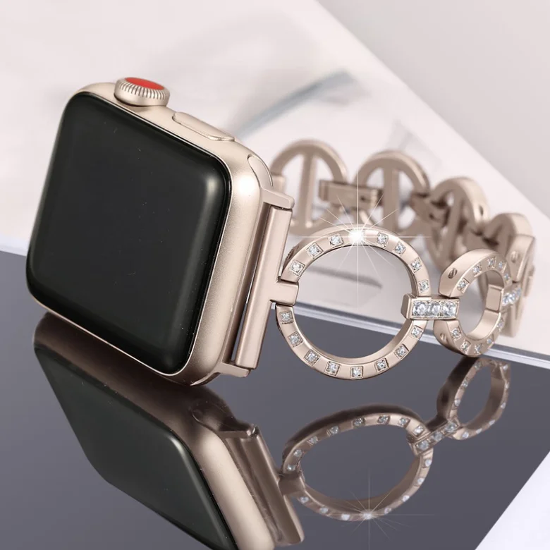 

Myl-b11d Women Diamond band for Apple Watch strap 38 42mm iwatch band series 5 4 3 Replacement strap for iwatch band 6 44 40mm